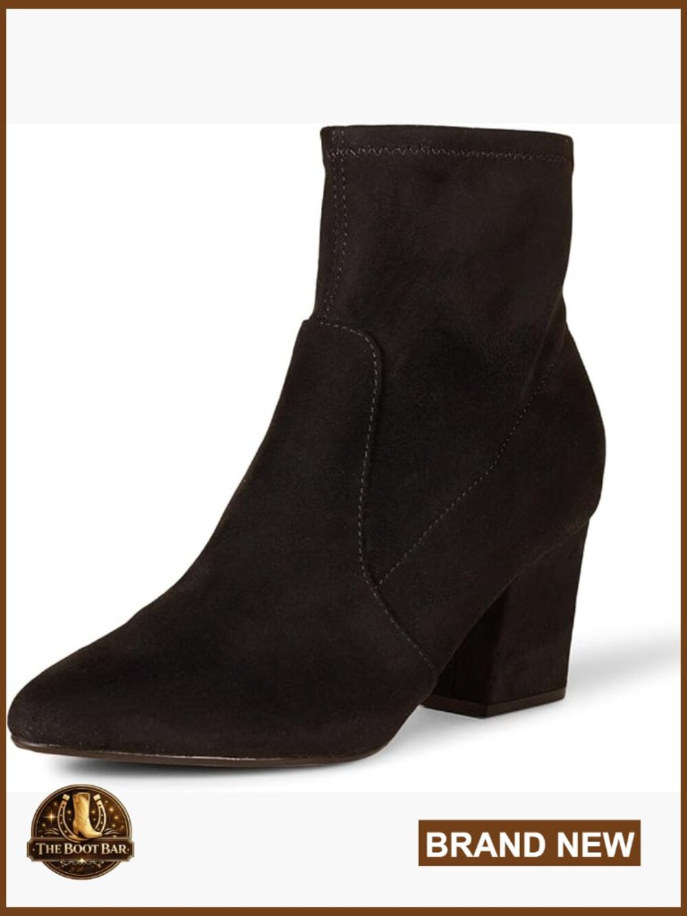 Women's Fitted Stretch Ankle Boots with Block Heel Size?